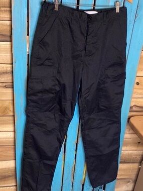 Advantex Black BDU Cargo Pants size medium regular waist 31-35 inseam 29.5-32.5